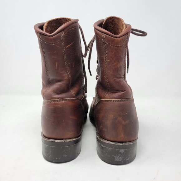 Avonite Hypalon Oil Resistant Dupont Lace Up Leather Boots Kilty 7 Brown Distres - Picture 10 of 16